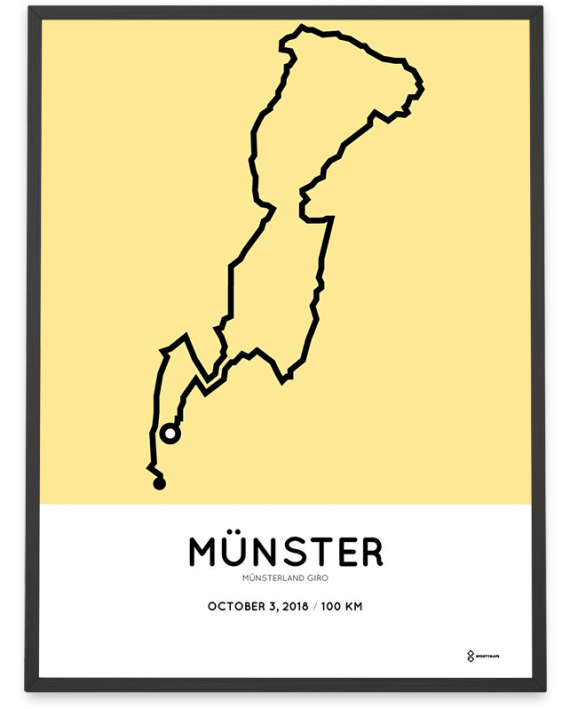 2018 Munsterland Giro 100km strecke print