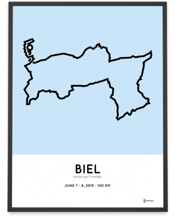 2019 100km lauf von Biel course poster