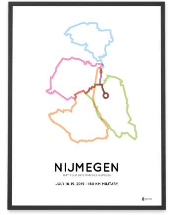 2019 Vierdaagse nijmegen 160km military route print