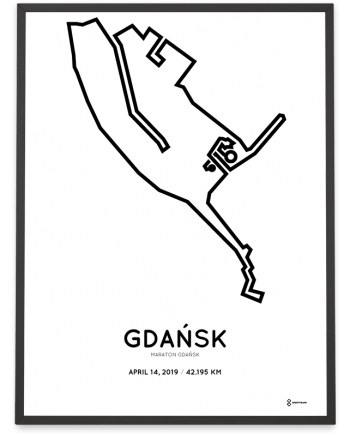 2019 Gdansk marathon course poster