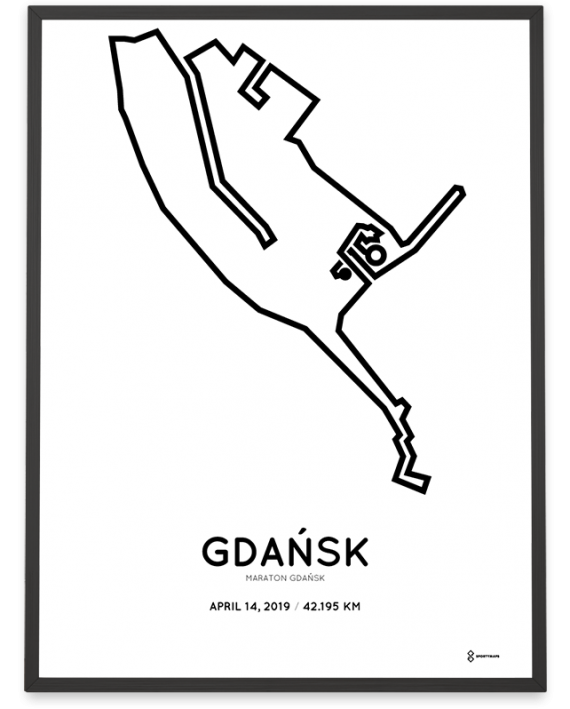 2019 Gdansk marathon course poster