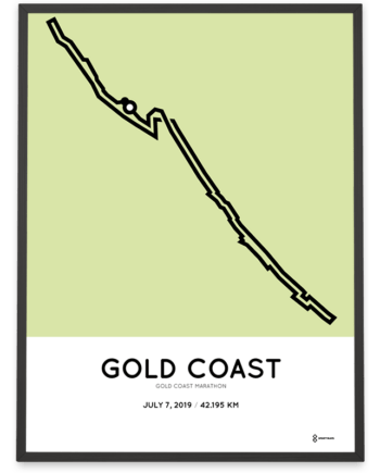 2019 gold coast marathon routemap poster