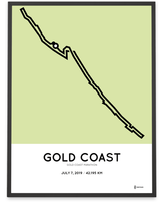 2019 gold coast marathon routemap poster