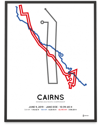 2019 Ironman Cairns minimalist course print