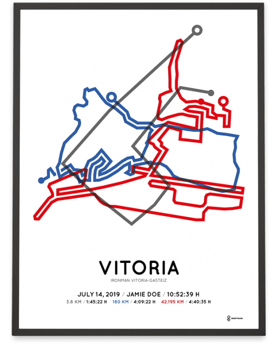 2019 Ironman Vitoria-Gasteiz routemap print