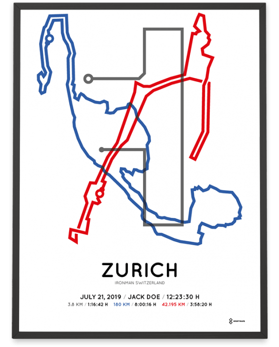 2019 Ironman Zurich course poster