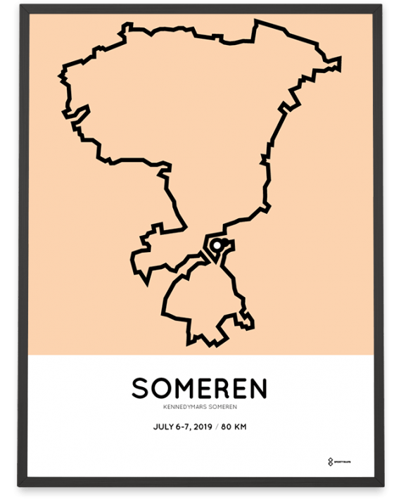 2019 Kennedymars Someren verharde route poster