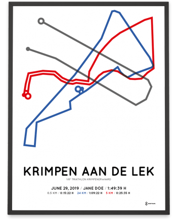 2019 Triathlon Krimpenerwaard parcours poster
