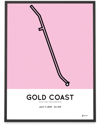 2019 gold coast half marathon course poster