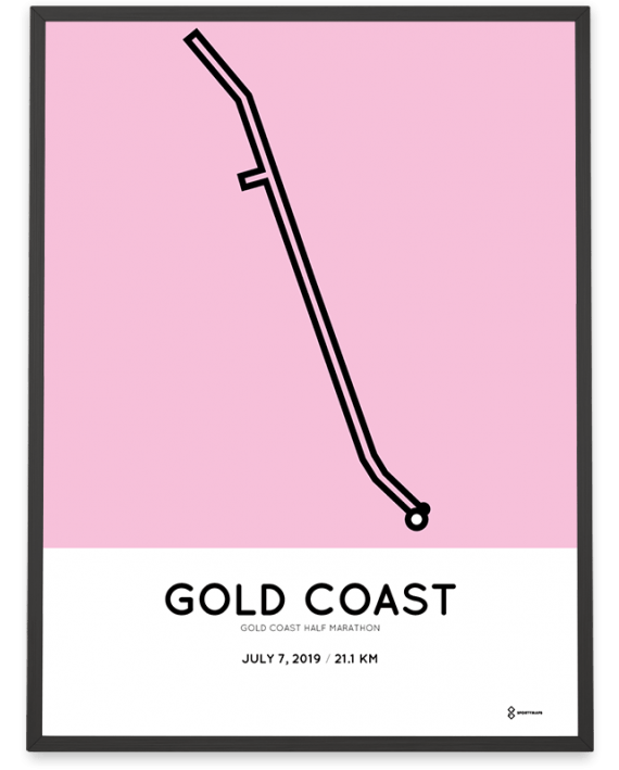 2019 gold coast half marathon course poster