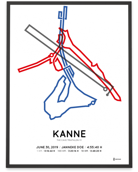 2019 the cave triathlon 111 kanne course poster
