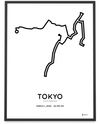 2020 Tokyo marathon sportymaps course poster