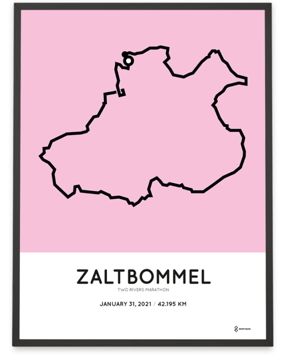 2021 2 Rivers Marathon route poster