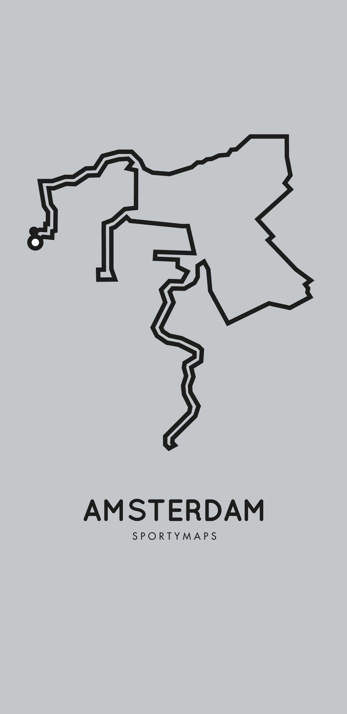 Sportymaps-Amsterdam-marathon-gray
