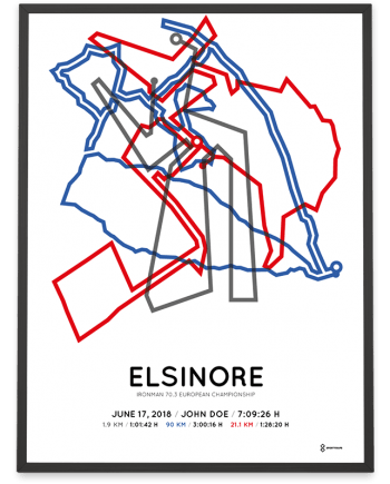 2018 Ironman 70.3 Elsinore route print