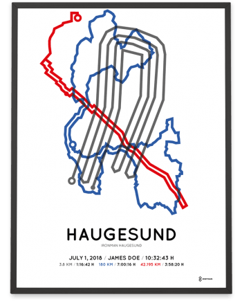 2018 Ironman Haugesund course poster