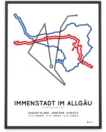 2018 triathlon allgau olymp course poster