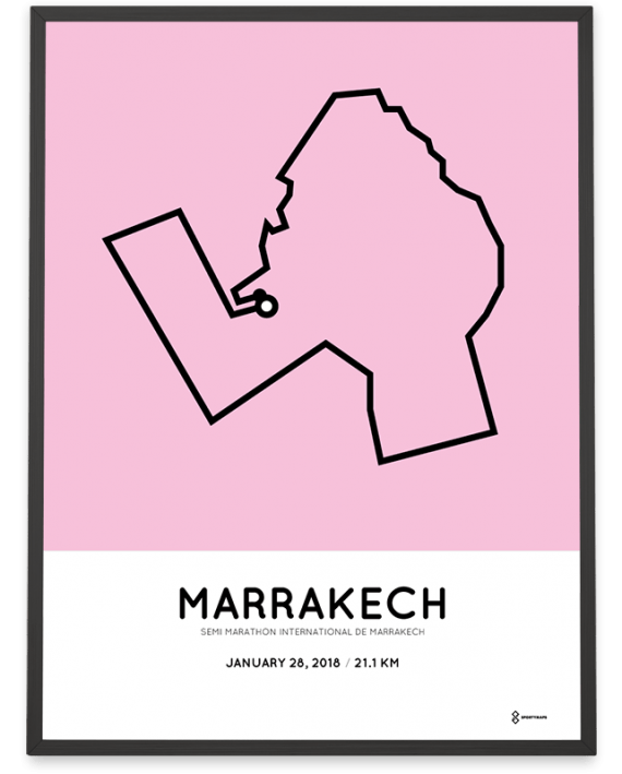 2019 Marrakech half marathon course poster