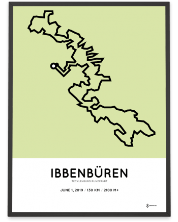 2019 Tecklenburg Rundfahrt 130km course poster