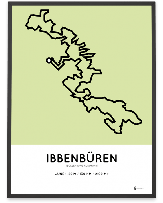 2019 Tecklenburg Rundfahrt 130km course poster