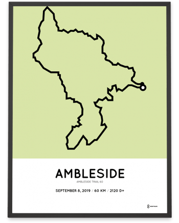 2019 Ambleside trail 60 course poster