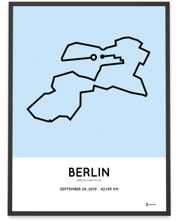 2019 Berlin marathon strecke poster