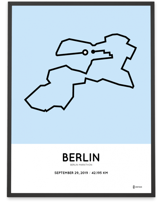 2019 Berlin marathon strecke poster