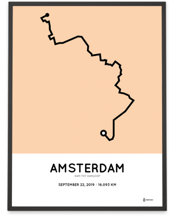 2019 Dam tot Damloop route poster