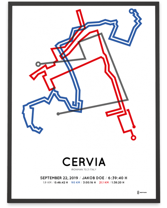 2019 Ironman 70.3 Italy course poster