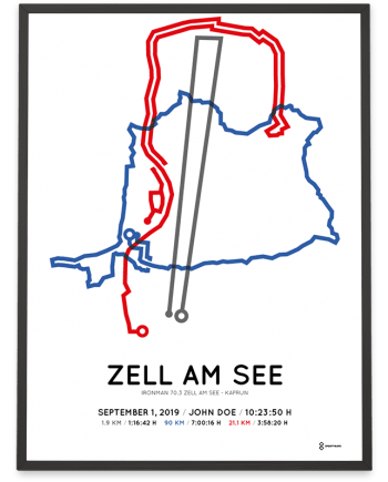 2019 Ironman 70.3 Zell am See - Kaprun course print