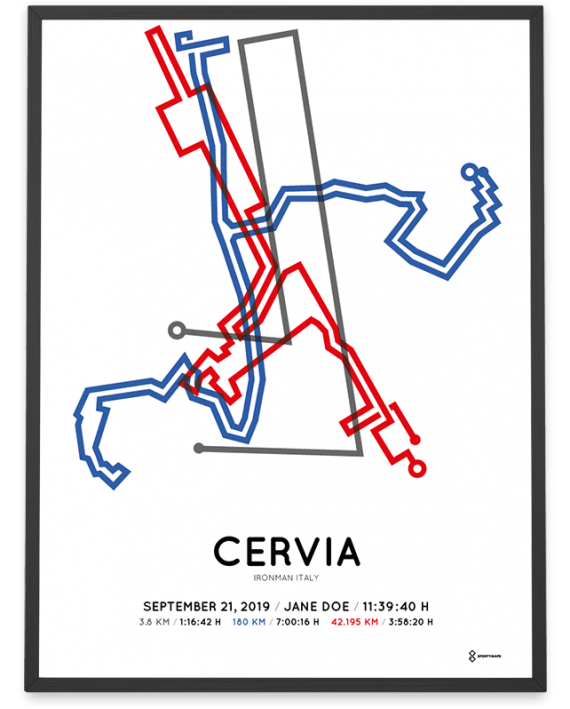 2019 Ironman Italy sportymaps course poster