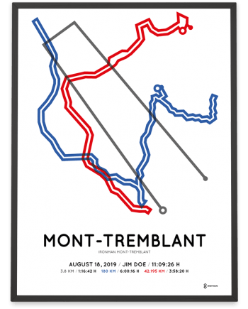 2019 Ironman Mont-Tremblant coursemap print