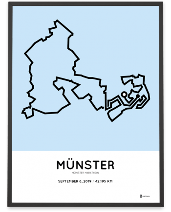 2019 Münster marathon course poster