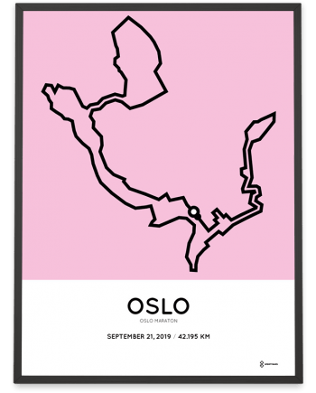 2019 Oslo marathon course poster
