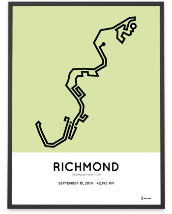 2019 Richmond Runfest marathon course poster