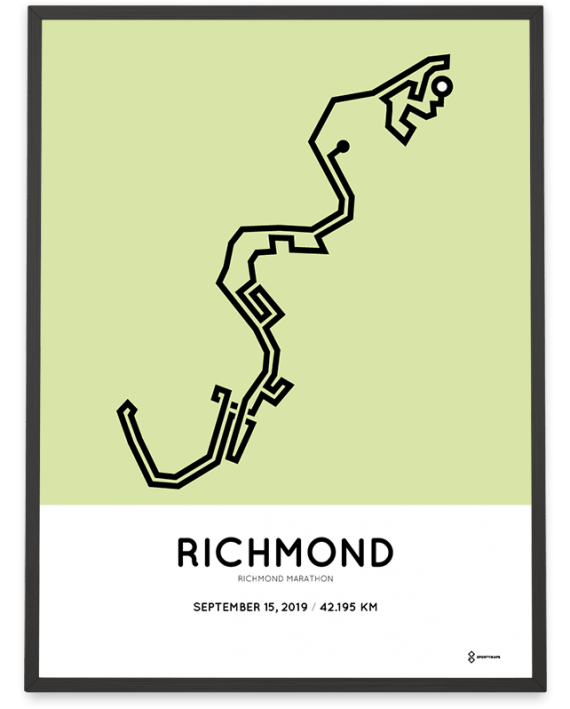 2019 Richmond Runfest marathon course poster