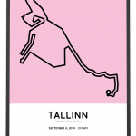 2019 Tallinn half marathon course poster