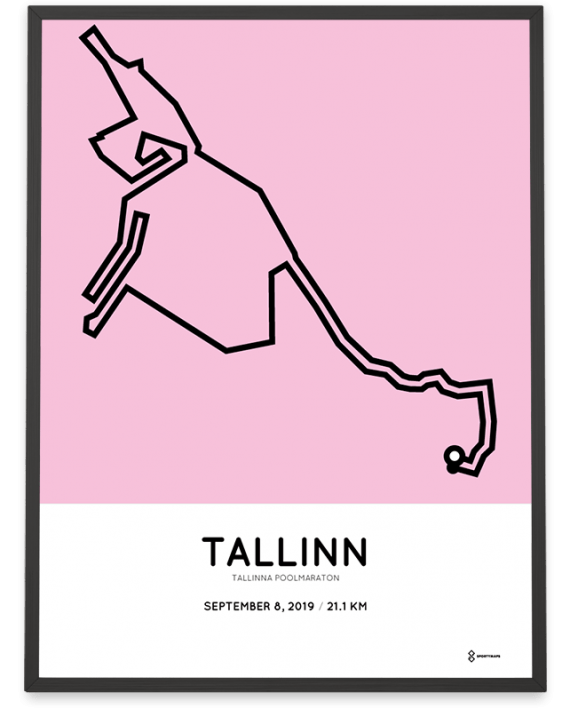 2019 Tallinn half marathon course poster