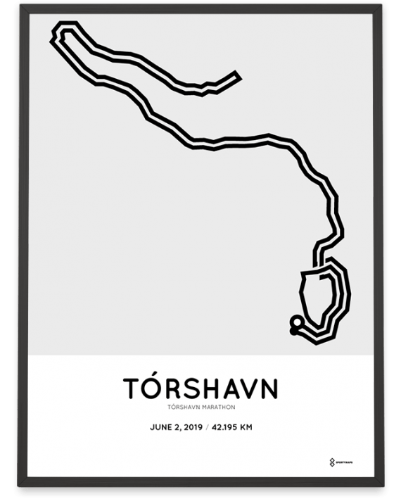 2019 Tórhavn marathon course poster