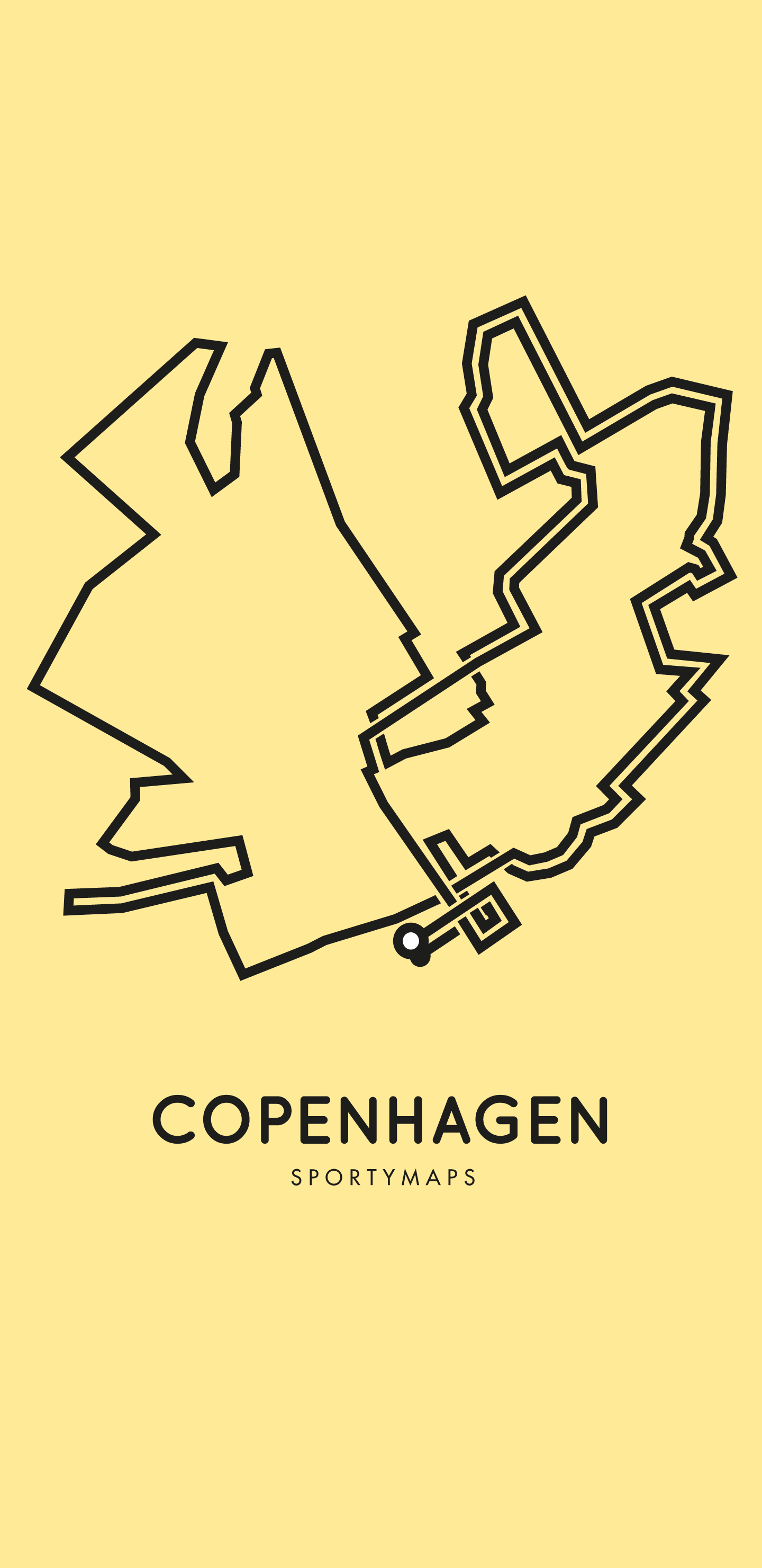 Sportymaps-Copenhagen-marathon-yellow