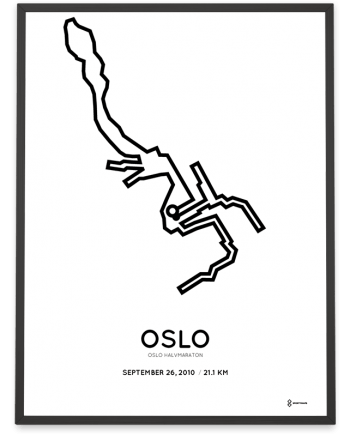 2010 Oslo half marathon course poster