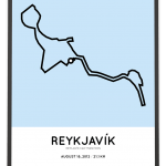 2012 Reykjavik half marathon course print