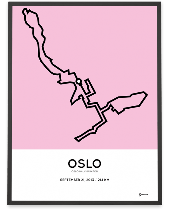 2013 Oslo half marathon course poster