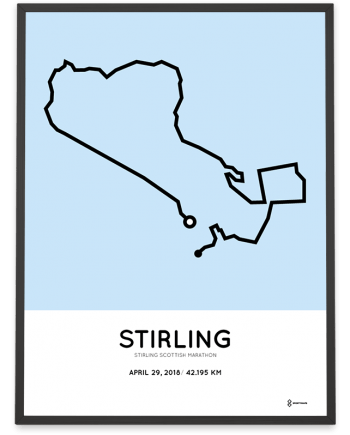 2018 Stirling Scottish marathon course poster