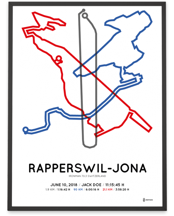 2018 ironman 70.3 Switzerland course poster