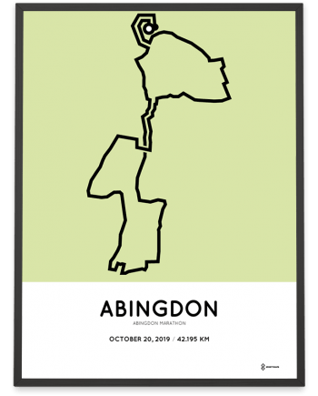 2019 Abingdon marathon course poster