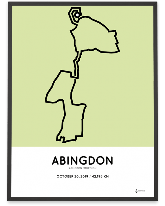 2019 Abingdon marathon course poster