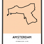 2019 Amsterdam half marathon routeposter