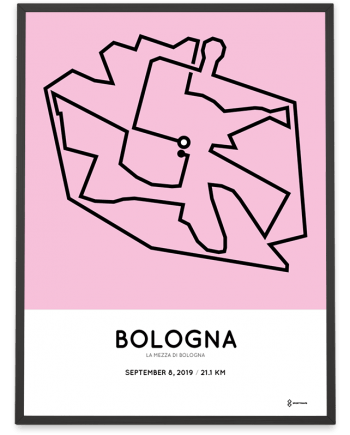 2019 Bologna half marathon percorso poster