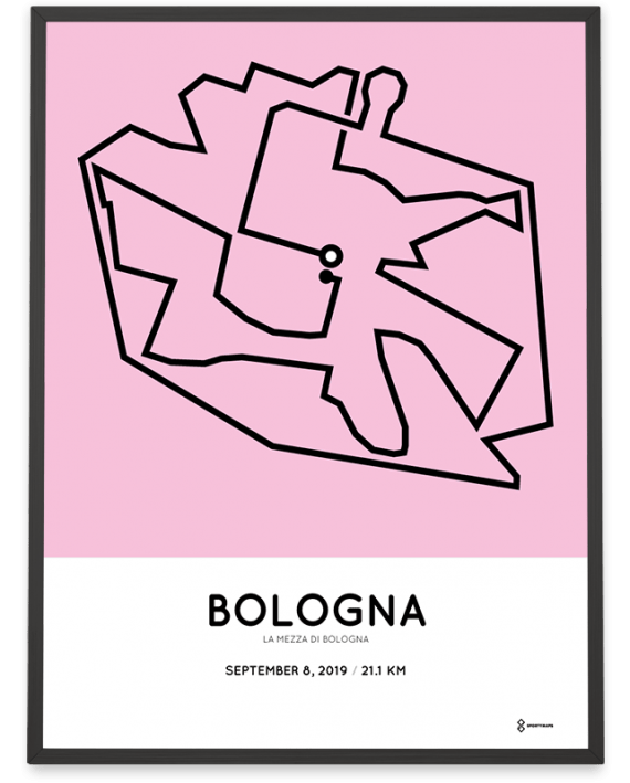 2019 Bologna half marathon percorso poster